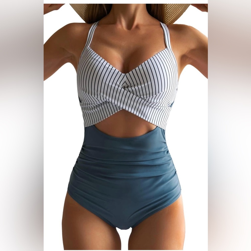 NWT Eomenie One Piece Swimsuit Cutout Tummy Control 18W